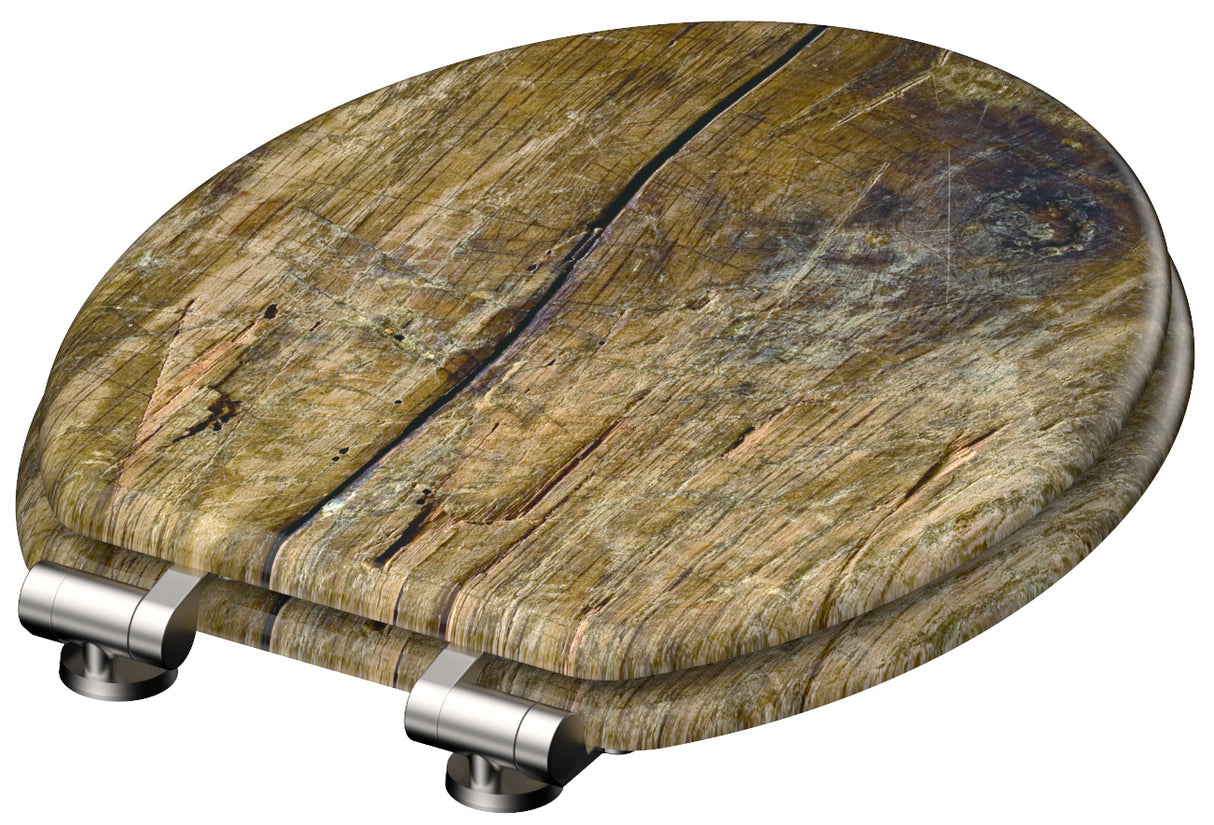 Mönstrad toalettsits universal med trĂ€kĂ€rna - BĂTTRE. CC-mĂ„tt: 130-185mm LĂ€ngd: 425-475mm Bredd: 375mm.