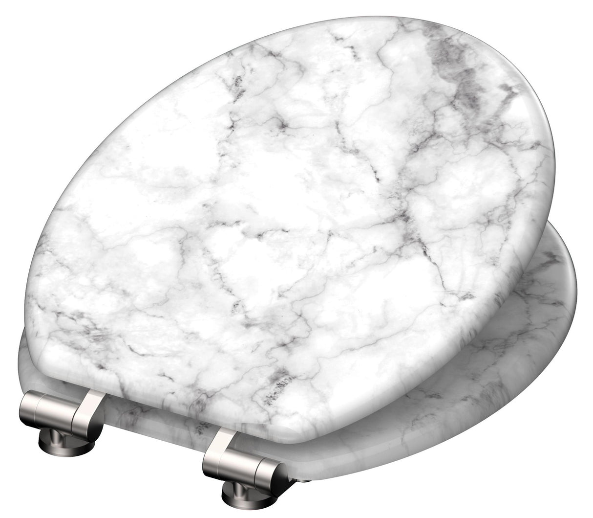 Mönstrad toalettsits universal med trĂ€kĂ€rna - BĂTTRE. CC-mĂ„tt: 130-185mm LĂ€ngd: 425-475mm Bredd: 375mm.