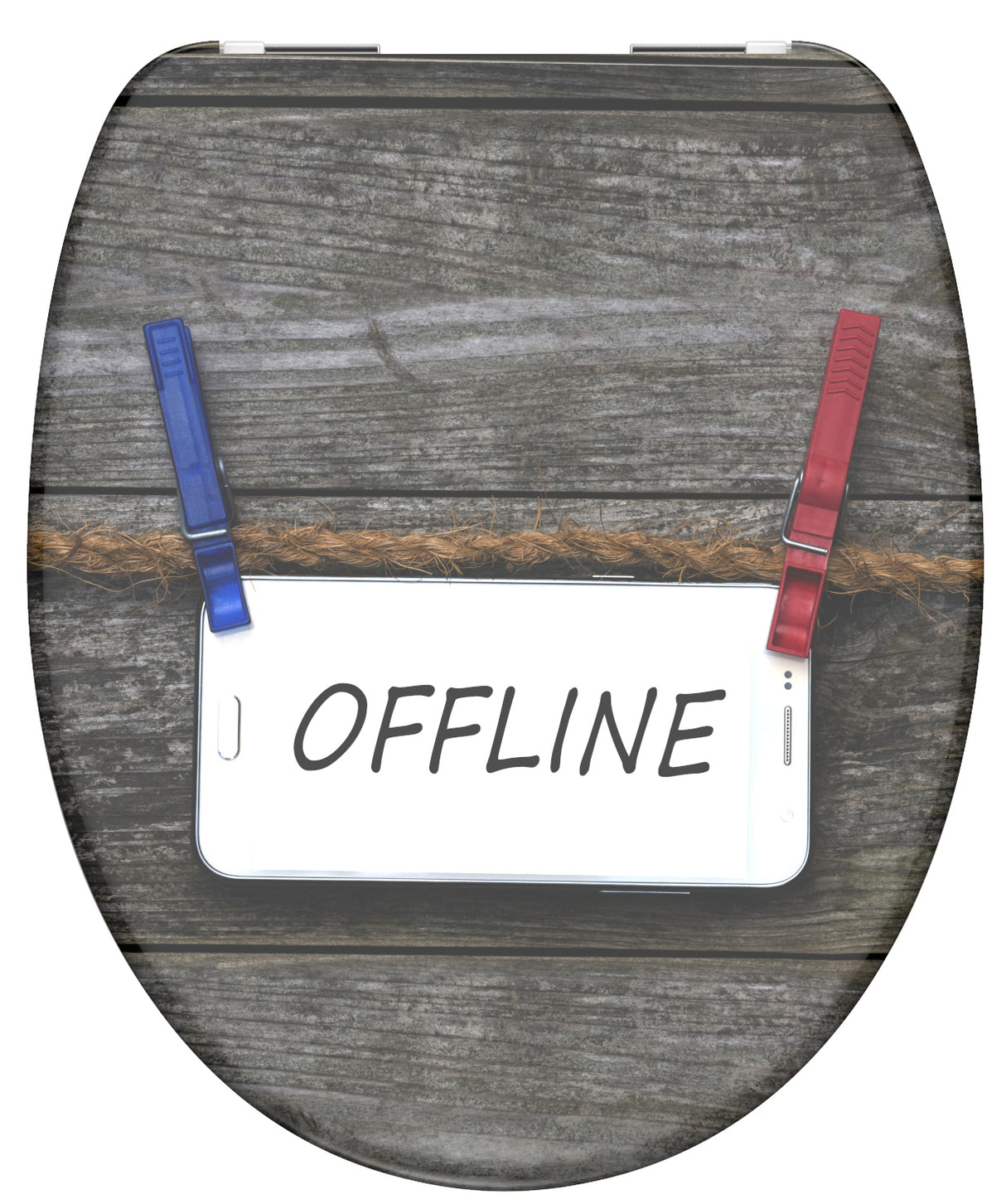 Mönstrad toalettsits universal i Duroplast - BĂTTRE. CC-mĂ„tt: 125-210mm LĂ€ngd: 425-435mm Bredd: 373mm.