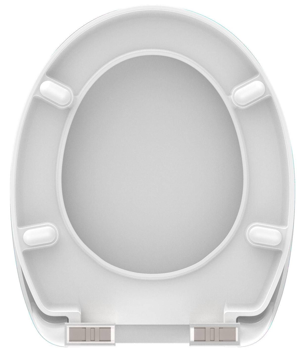 Mönstrad toalettsits universal i Duroplast - BĂTTRE. CC-mĂ„tt: 125-210mm LĂ€ngd: 425-435mm Bredd: 373mm.