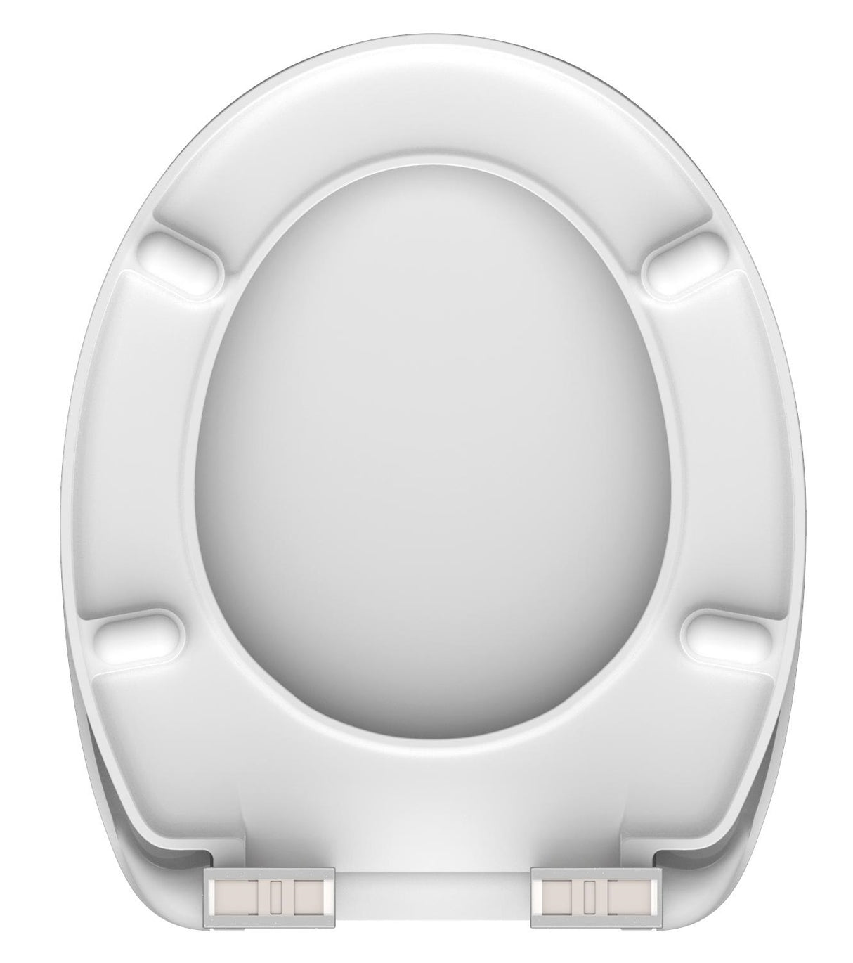 Mönstrad toalettsits universal i Duroplast - BĂTTRE. CC-mĂ„tt: 125-210mm LĂ€ngd: 425-435mm Bredd: 373mm.