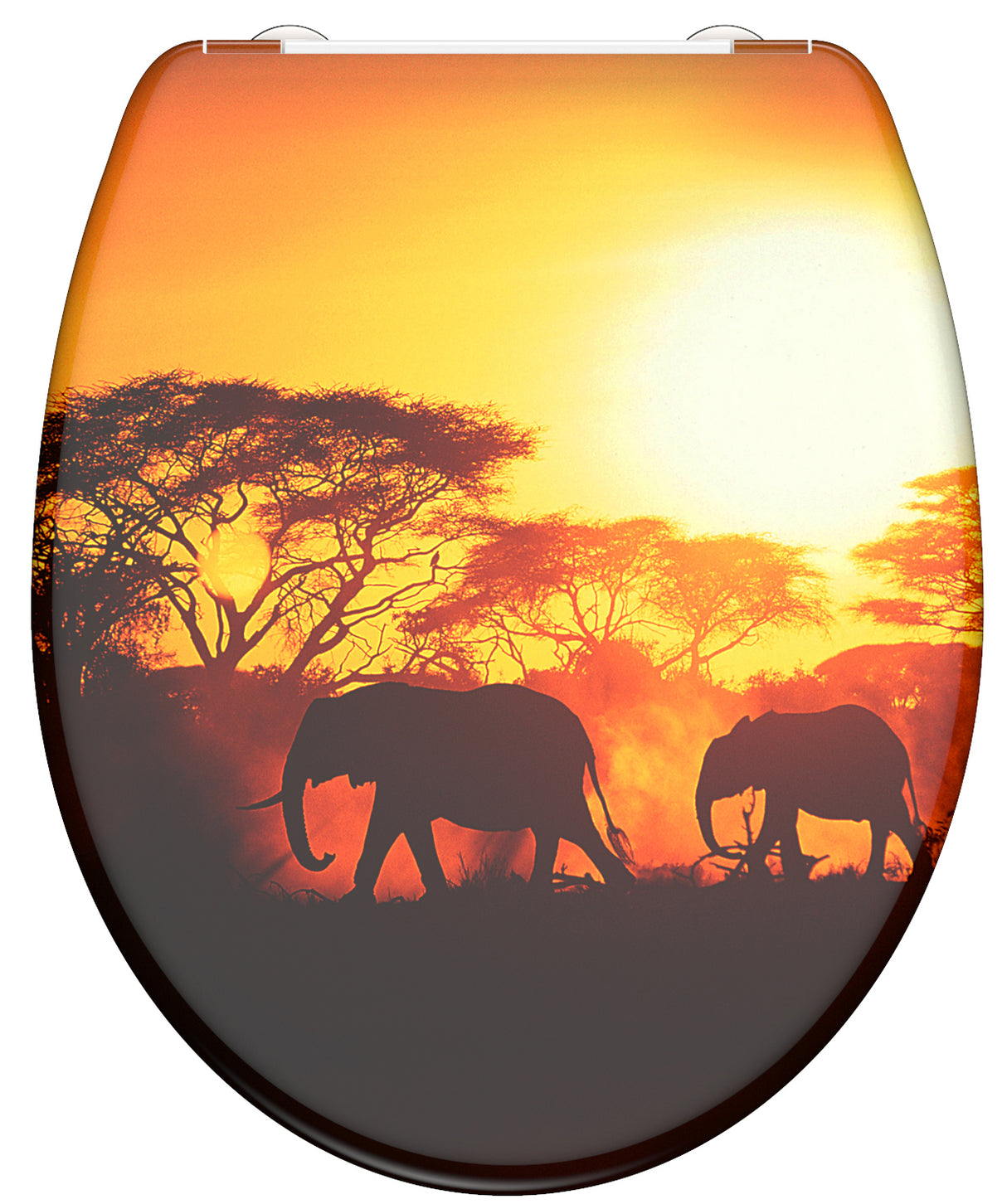 Mönstrad toalettsits universal i Duroplast - BĂST. CC-mĂ„tt: 90-190mm LĂ€ngd: 405-460mm Bredd: 375mm.