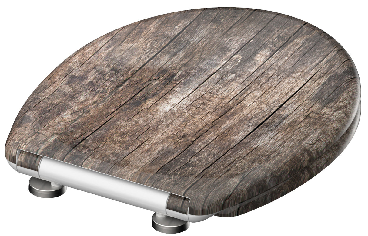 Mönstrad toalettsits universal i Duroplast - BĂST. CC-mĂ„tt: 90-190mm LĂ€ngd: 405-460mm Bredd: 375mm.