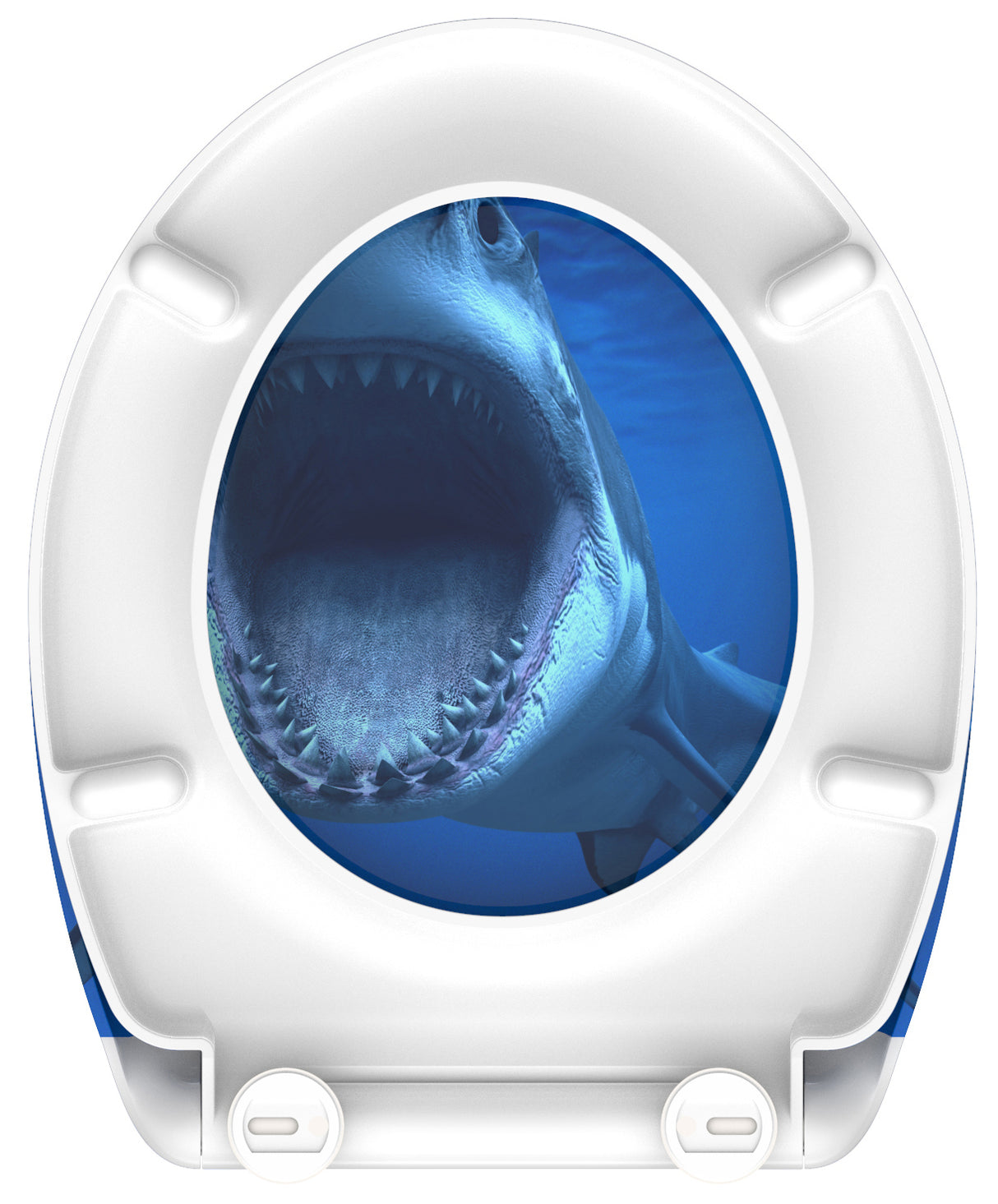 Mönstrad toalettsits universal i Duroplast - BĂST. CC-mĂ„tt: 90-190mm LĂ€ngd: 405-460mm Bredd: 375mm.