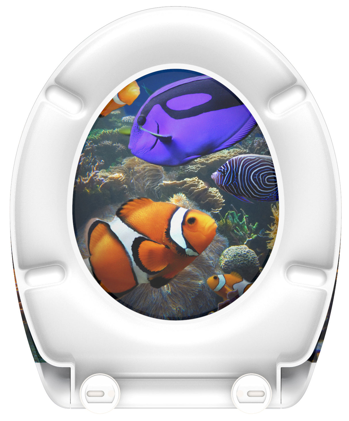 Mönstrad toalettsits universal i Duroplast - BĂST. CC-mĂ„tt: 90-190mm LĂ€ngd: 405-460mm Bredd: 375mm.