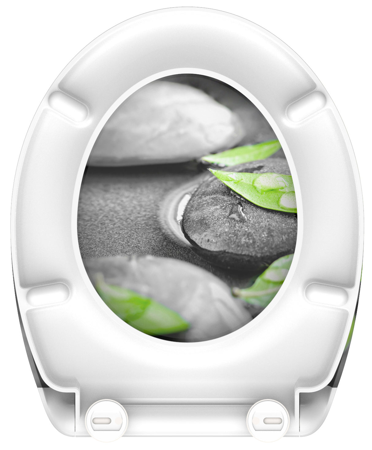 Mönstrad toalettsits universal i Duroplast - BĂST. CC-mĂ„tt: 90-190mm LĂ€ngd: 405-460mm Bredd: 375mm.