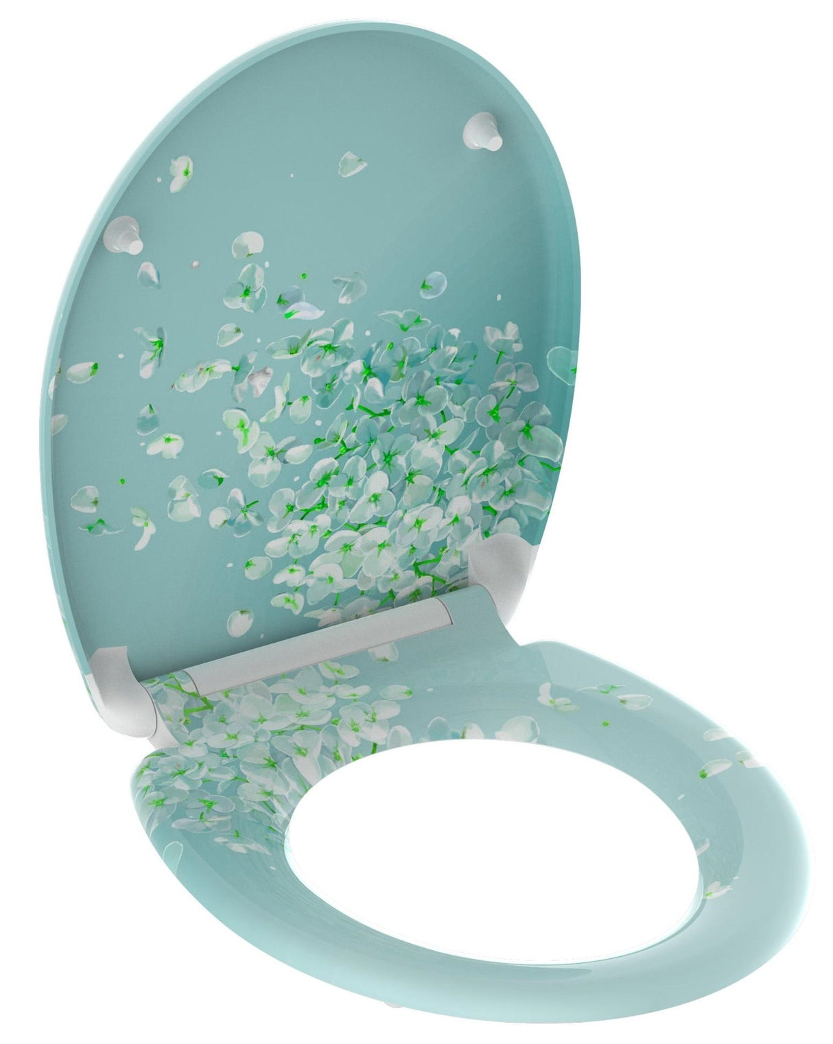 Mönstrad toalettsits universal i Duroplast - BĂST. CC-mĂ„tt: 90-190mm LĂ€ngd: 405-460mm Bredd: 375mm.