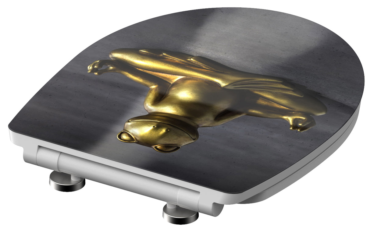 Högblank mönstrad toalettsits universal i Duroplast - BĂST. CC-mĂ„tt: 90-190mm LĂ€ngd: 435-490mm Bredd: 374mm.