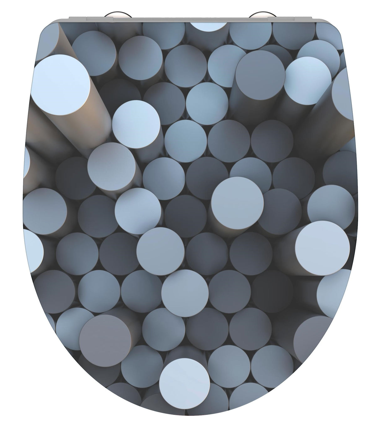 Högblank mönstrad toalettsits universal i Duroplast - BĂST. CC-mĂ„tt: 90-190mm LĂ€ngd: 435-490mm Bredd: 374mm.