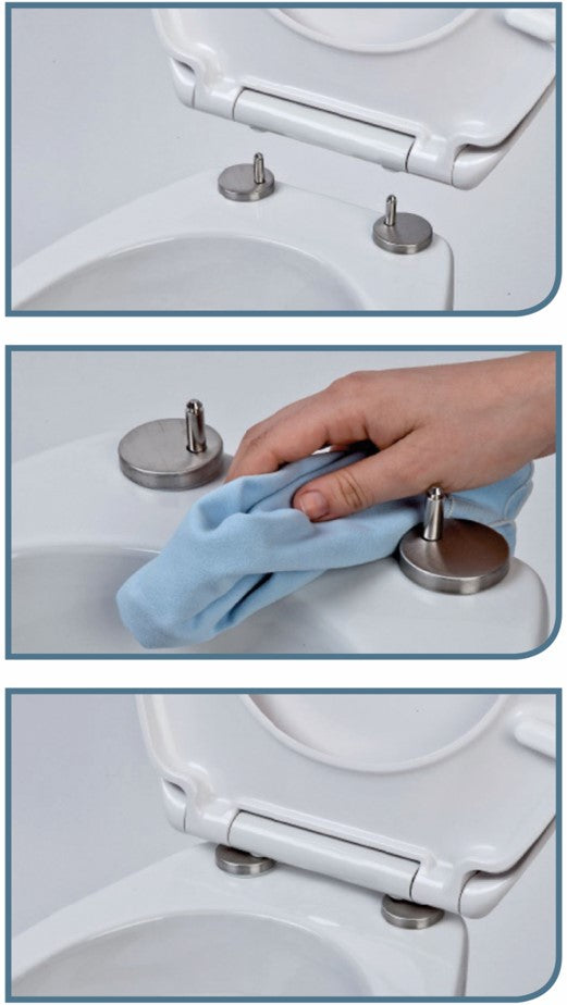 Vit slimmad toalettsits universal i Duroplast - BĂST. CC-mĂ„tt: 70-190mm LĂ€ngd: 415-455mm Bredd: 380mm.