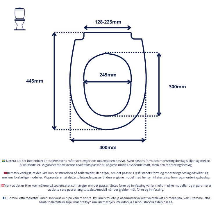 Vit toalettsits för IFà (Proppbeslag) - BRA