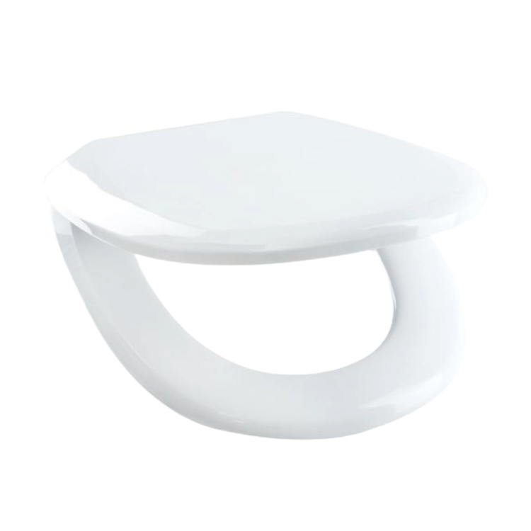 Vit toalettsits universal - BĂTTRE. CC-mĂ„tt: 35-190mm. LĂ€ngd: 445mm. Bredd: 380mm.