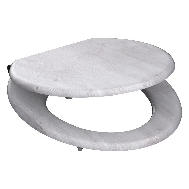 Mönstrad toalettsits universal med trĂ€kĂ€rna - BĂTTRE. CC-mĂ„tt: 130-185mm LĂ€ngd: 425-475mm Bredd: 375mm.