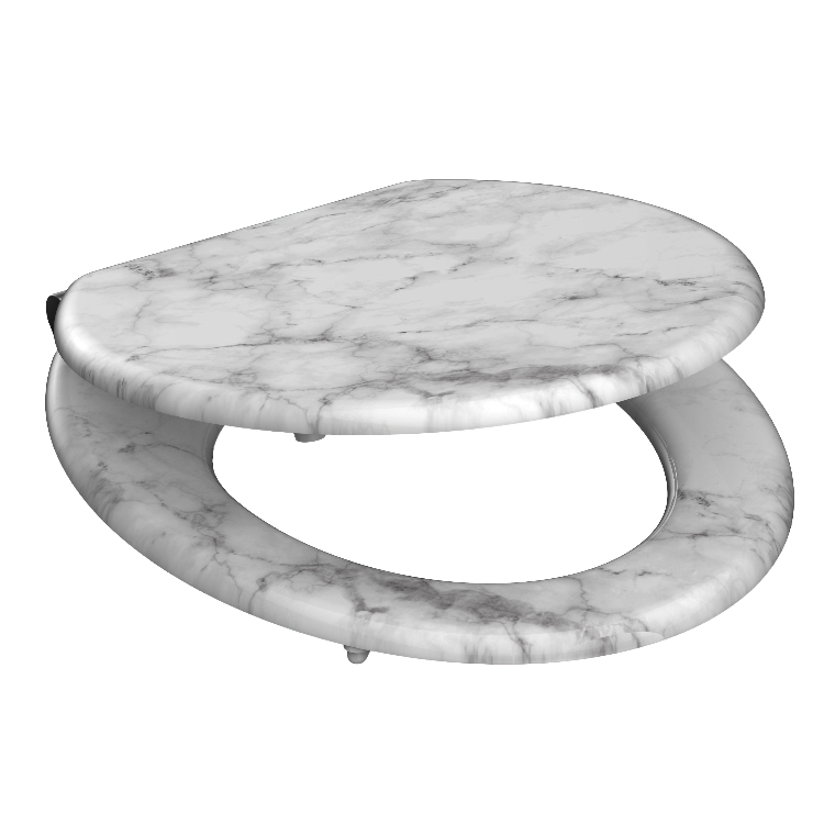 Mönstrad toalettsits universal med trĂ€kĂ€rna - BĂTTRE. CC-mĂ„tt: 130-185mm LĂ€ngd: 425-475mm Bredd: 375mm.