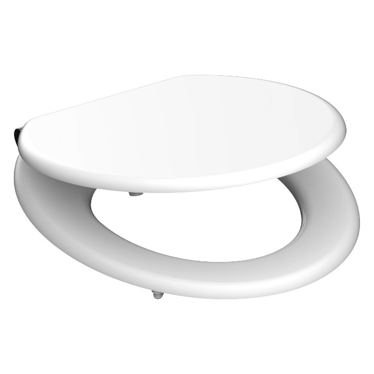 Vit toalettsits universal med trĂ€kĂ€rna - BĂTTRE. CC-mĂ„tt: 110-200mm LĂ€ngd: 425-475mm Bredd: 380mm.