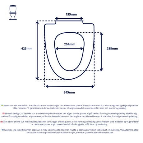 Vit toalettsits för Villeroy & Boch - BĂTTRE