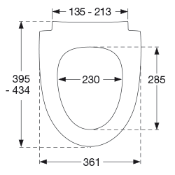 Svart toalettsits - BĂST