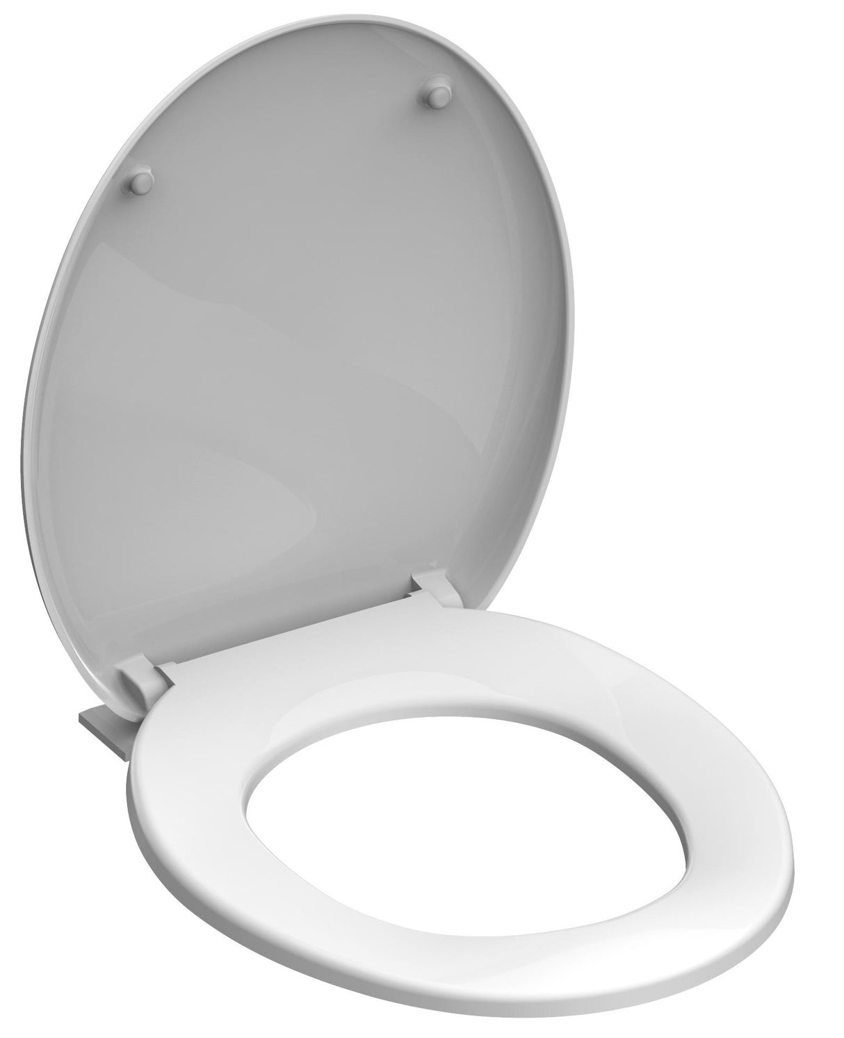 Vit toalettsits universal i Duroplast - BĂST. CC-mĂ„tt: 105-170mm LĂ€ngd: 435-470mm Bredd: 377mm.