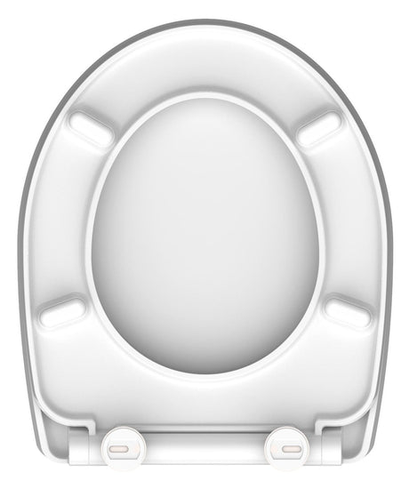 Högblank mönstrad toalettsits universal i Duroplast - BÄST. CC-mått: 90-190mm Längd: 435-490mm Bredd: 374mm.