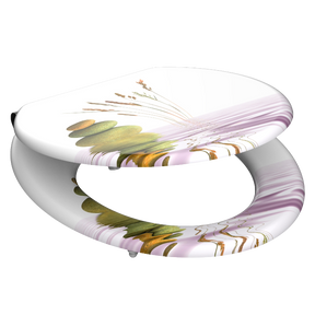 Mönstrad toalettsits universal med träkärna - BÄTTRE. CC-mått: 130-185mm Längd: 425-475mm Bredd: 375mm.