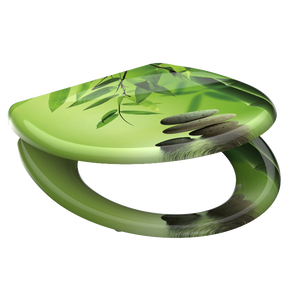 Mönstrad toalettsits universal i Duroplast - BÄST. CC-mått: 60-160mm Längd: 405-460mm Bredd: 375mm.