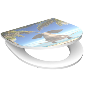 Högblank mönstrad toalettsits universal i Duroplast - BÄST. CC-mått: 90-190mm Längd: 435-490mm Bredd: 374mm.