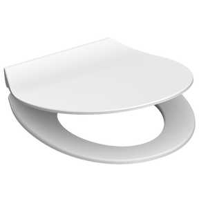 Vit slimmad toalettsits universal i Duroplast - BÄST. CC-mått: 70-190mm Längd: 415-455mm Bredd: 380mm.