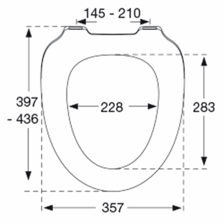Vit robust toalettsits utan lock - BÄTTRE